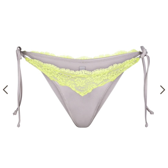 LACE SWIM CAMI TOP + TIE BIKINI BOTTOM - Picture 4 of 13